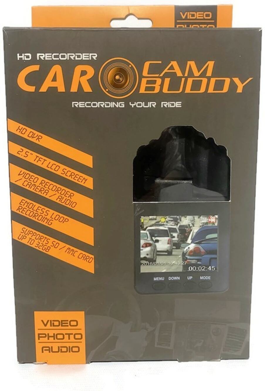 Car Cam Buddy HD Dash Cam 2.5" Dashboard Camera Recorder NIB TV Direct